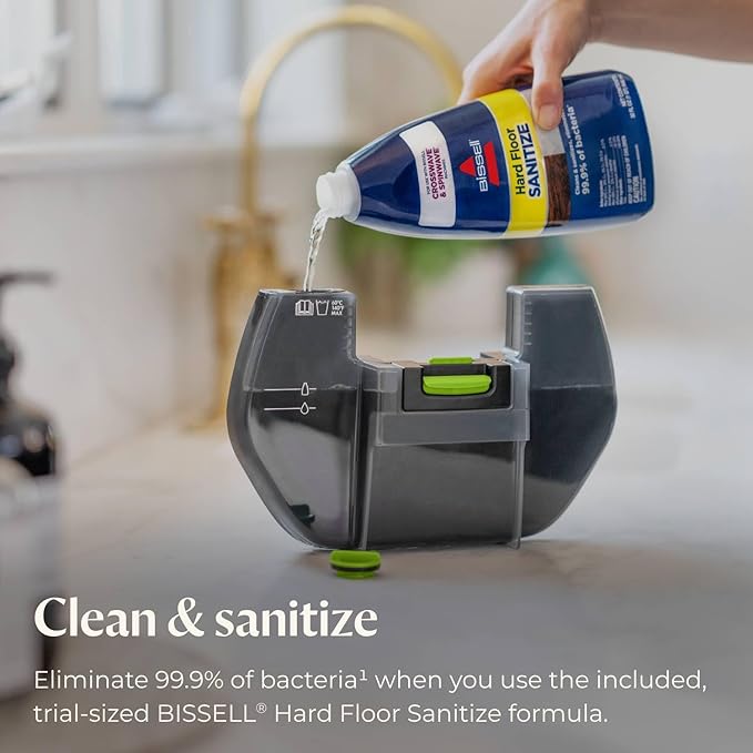 Bissell® SpinWave® + Vac Cordless Hard Floor Spin Mop + Vacuum Lay-Flat Multi-Use Cleaning Hard Floor Sanitize Formula Included