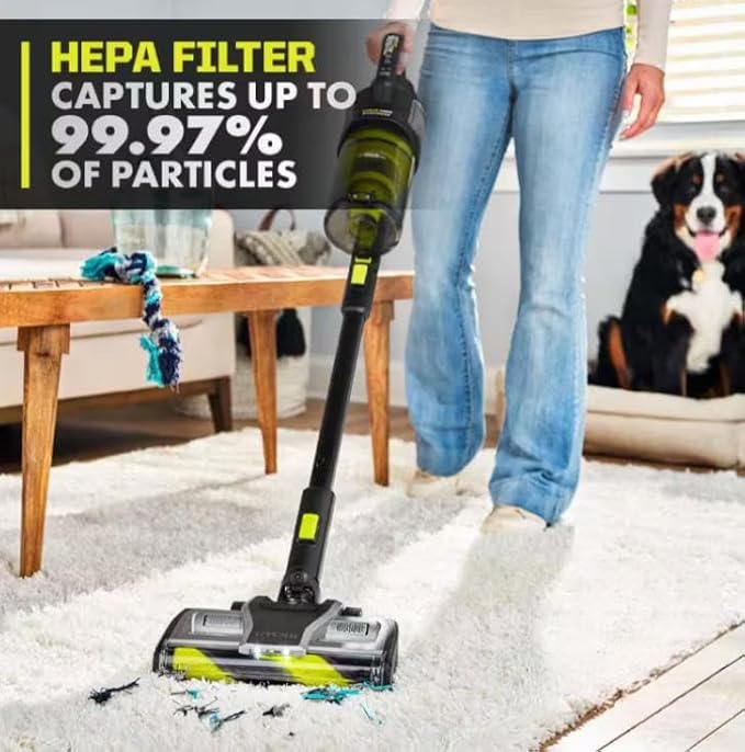 PBLSV719K-PCL700B Fits For RYOBI HP 18V Brushless Cordless Advanced WHISPER Series Stick Vacuum Kit with FREE Hand Vacuum 4 Ah Battery and Charger