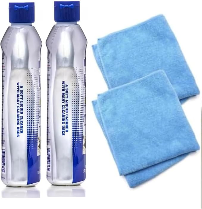 Bundle of 2 pack Bar-Keeperr’s-Friend Cooktop Cleaner 13 oz + 2x 14x14 Microfiber Cloth