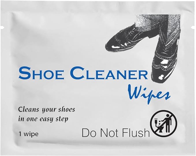 Diamond Wipes Pre-Moistened Shoe Shine Wipes Streak-Free Shoe Cleaner Pack of 50 Individually Wrapped Wet Wipes - Use On Leather Travel Essentials