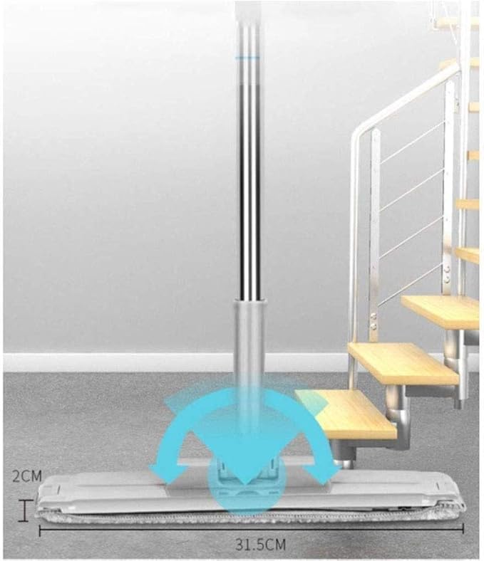 Maglc Flat Mop and Bucket By  360 Degree Swivel  Great for Wet-Dry Cleaning