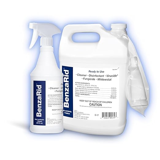 Pro Mold Killer Fungicide Disinfectant including Aspergillus Niger (Black Mold) H5N1 Pack | Multi-Purpose Fungicide Mildewstat Disinfectant Virucide | EPA Reg. 1 Gal + 32 oz.