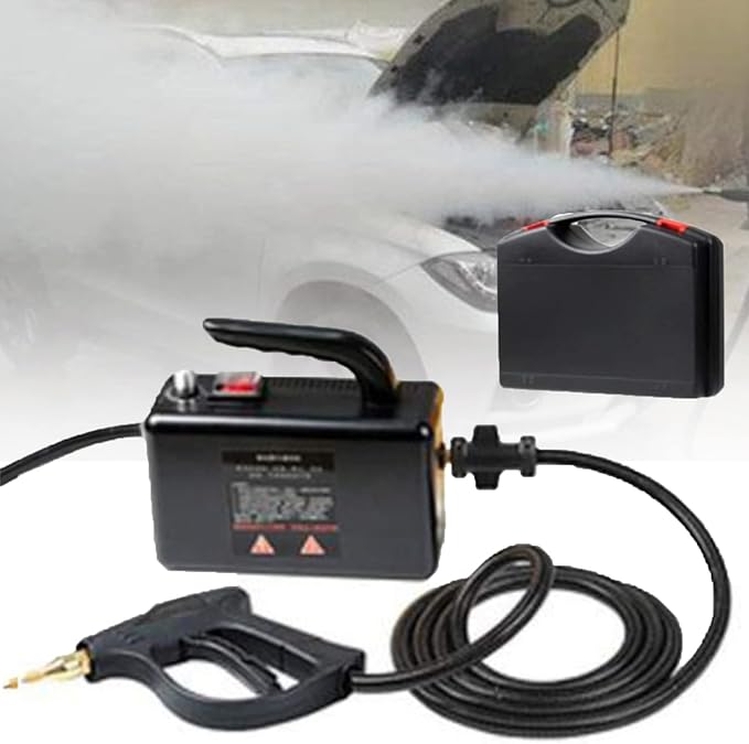 High Pressure Steam Cleaner Hand-held Portable Steam Cleaning Machine Automatic Pumping for Kitchen Bathroom Furniture Car Detailing SeatBlack-220v