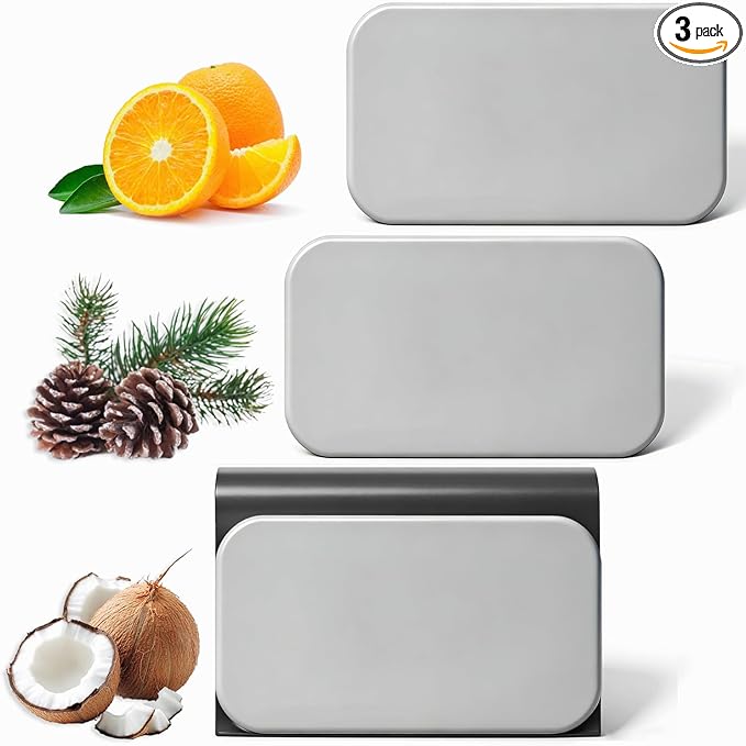 Car Air Freshener Stone Air Freshener Automotive Odor Eliminator for Visor Clip- Car Fresheners Long Lasting - Variety 3 Pack - CLIP INCLUDED (Cabana-Pine-Orchard)