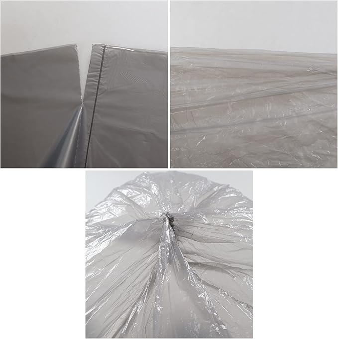 18 Gallon Large Kitchen Trash Bag Gray Garbage Bag 100 Counts