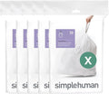 simplehuman Code X 100 Count Dispenser Pack Custom Fit Liners Drawstring Trash Bags 80 Liter / 21.1 Gallon White