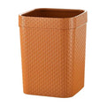 Zerodeko Orange Rattan Storage Bucket Large Capacity Waste Can Plastic Garbage Container Office Trash Bin Ash-bin