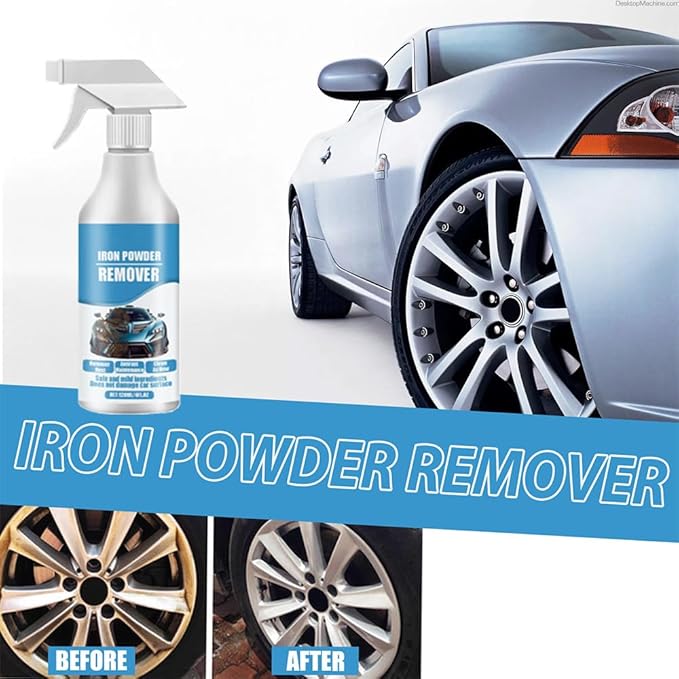 Car Rust &amp Iron Particle Remover Spray Fast Acting Heavy Duty Metal Cleaner Rust Remover Spray for Removing Rust and Iron Particles From Cars Tools Bolts &amp More Remover (2)