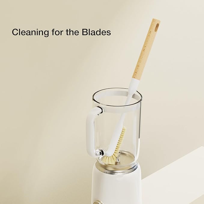 Cleaning Brush Diveotree Hard Bristle Brush for Deep Cleaning Grout Sink Cup Teapot Bottle Blender Multi-Purpose Brush wih Long Handle for Kitchen (White-2Pack)
