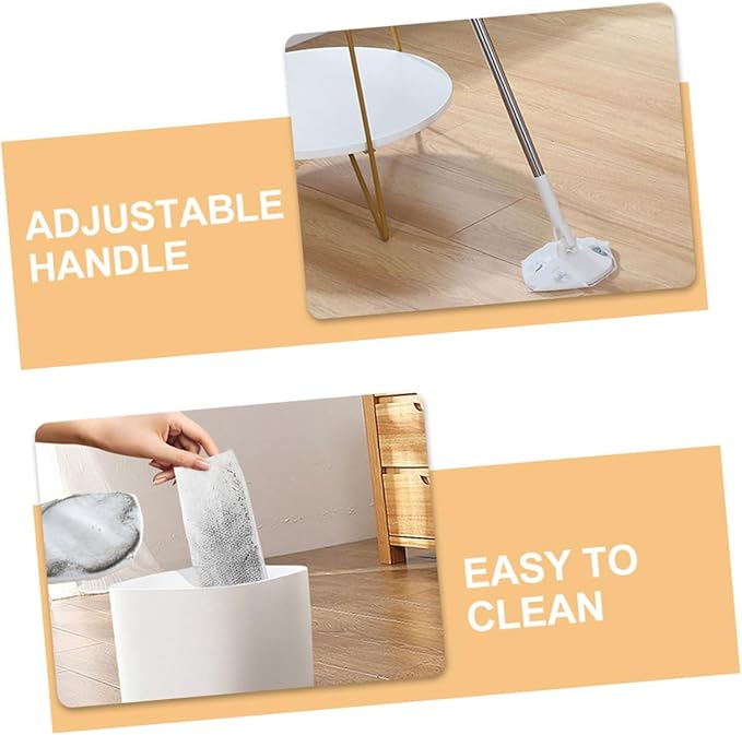 BESTYASH Dust Mop with Washable Pad and Dry Tissue Triangular Electrostatic Floor Sweeper Mop for Household Cleaning for Hardwood and Tile Floors for Easy Dust Removal