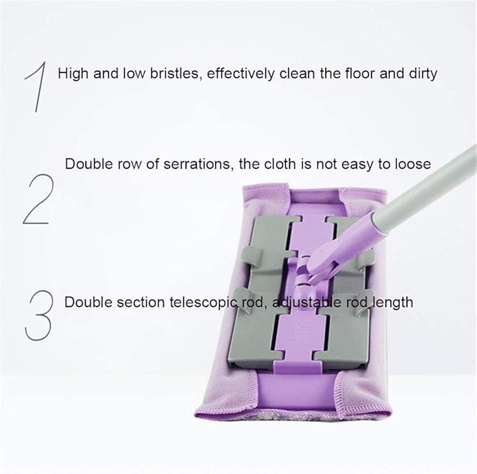 Flat Mop Free Hand Washing 360 Spin Microfiber Pad Wet and Dry Home House Office Cleaning Tool Kitchen Floor Clean