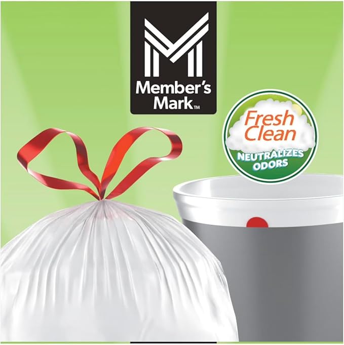 Member Mark 4-Gallon Drawstring Trash Bags Fresh 100 ct.