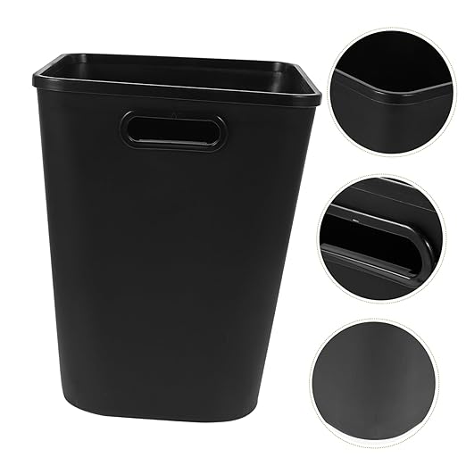 Garbage Can Lid Large Bathroom Trash Can Kitchen Bedroom Office Dorm Plastic Wastebasket Bin