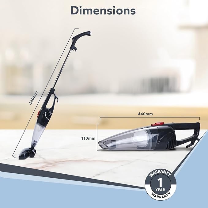 Upright Vacuum Cleaner 2-in-1 Handheld &amp Stick for Home and Office Use 800 Watts