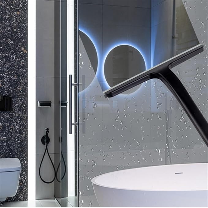 Household Glass Wiper With Hook Bathroom Glass Cleaning Scraper Window Cleaner