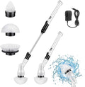 2020 New Electric Spin Scrubber 360 Power Bathroom Scrubber with 3 Multi-Purpose Replaceable Brush Heads for Cleaning Shower Floor Tile Grout &amp Kitchen