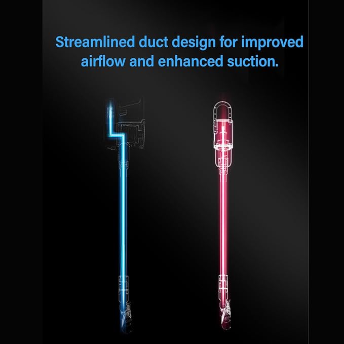 Cordless Stick Vacuum Cleaner Powerful Suction Efficient Cleaning Portable Design for Any (Black)