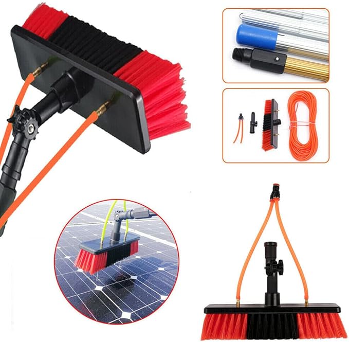 Water Fed Pole Kit Lightweight 26 Feet Pole - Window Cleaner Window Glass Solar Panel Cleaning System Washing Equipment Tool Solution