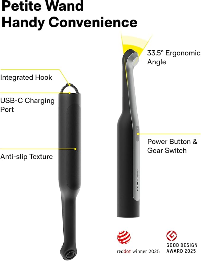 HOTO Wand™ Cordless Spin Scrubber Electric Rechargeble Grout Cleaning Brush IPX7 Waterproof Bathroom Scrubber 12 Replaceable Brush Heads Version Power Scrubber for Grout Tiles Corners Crevices