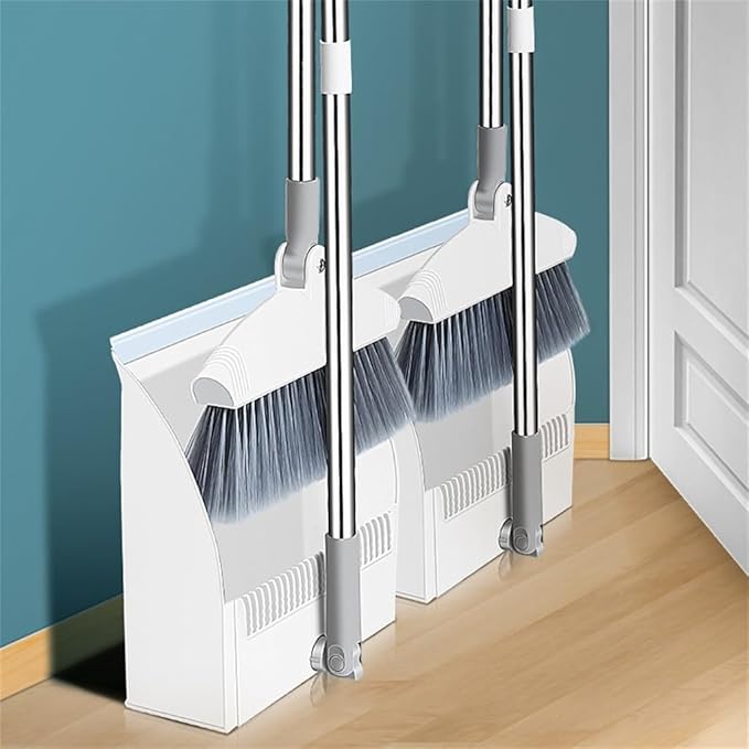 Standable Folding Broom Dustpan Set Combination Household Plastic Magic Sweeper Wiper