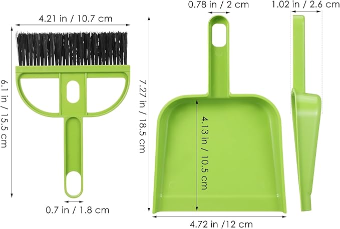 Healifty 24 Sets Mini Broom and Dustpan Set: Portable Desktop Cleaning Tools for Desk Keyboard Pet Hair - Small Hand Broom with Dust Shovel for Home Office