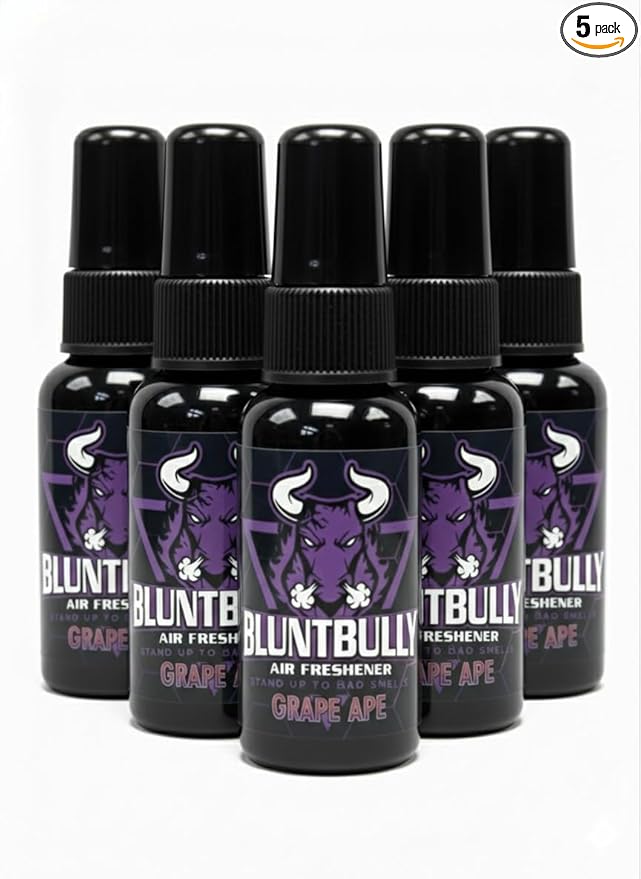 Air Freshener (Grape Ape) (5 Pack) Premium Oil Based Air Freshener Spray. Long-Lasting Room Bathroom Office &amp Car Scent | Eliminates Odors from Smoke Pets &amp More