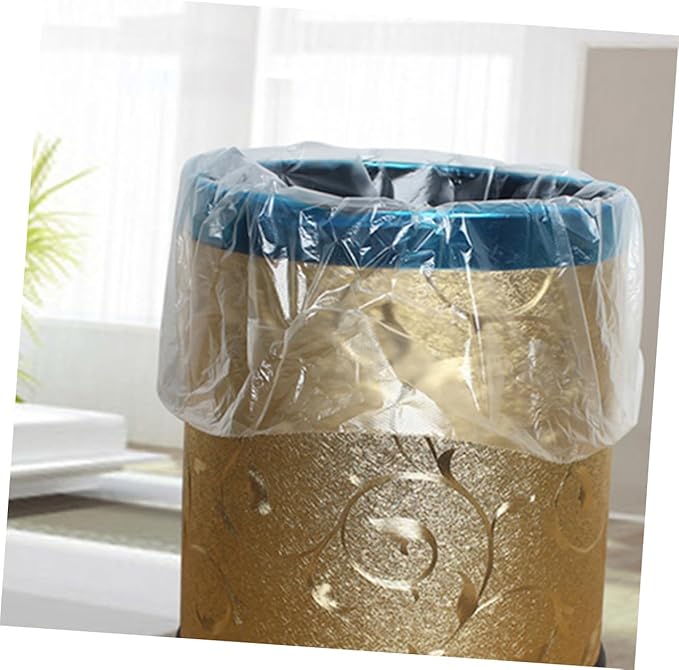 6 Rolls Thickened Plastic Garbage Bags Kitchen Bathroom Trash Can Liners 45x50cm Flat Mouth Disposable Trash Bags for Household Use