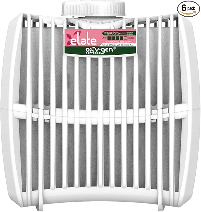 Oxygen-Pro - Elate Strong Fragrance Cartridge For Oxy-Gen Powered Commercial Air Fresheners and Deodorizers (6 Pack)