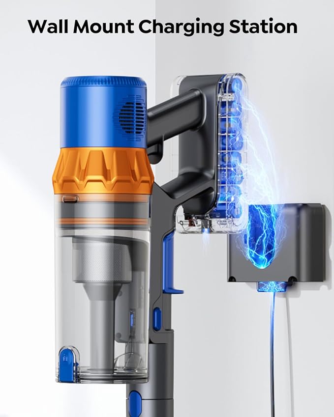 Cordless Vacuum Cleaner 650W/55KPa/70Mins Stick Vacuum with Bendable Wand 3.3 ft Hose Auto Mode Self-Standing Aromatherapy V-Shaped Anti-Tangle Brush for Hard Floor Carpet &amp Pet Hair (X13)