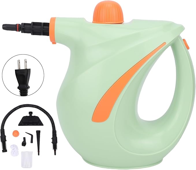 Handheld Steam Cleaner 1200W 3.0 Bar Pressure 105 High Temperature Portable Steam Cleaning Machine with 8 Accessories for Kitchen Bathroom Living Room Car RV (US Plug)