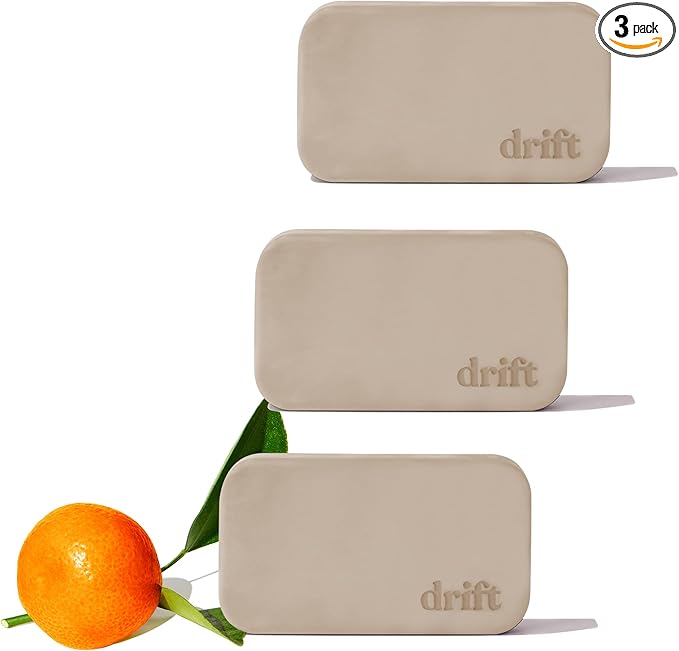 Drift Car Air Freshener - The Original Stone Air Freshener - Car Odor Eliminator - Long Lasting Scent - Metal Clip - Essential Oils - Clean Ingredients - Grove Scent 3 Pack Refill - NO CLIP INCLUDED