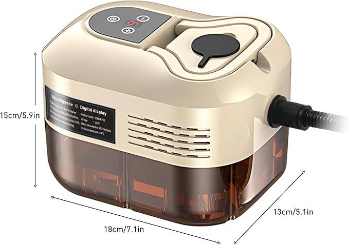 Handheld Steam Cleaner 1500W 4.5Bar High Pressure Steamer for Home and Car 6-Level Adjustable Steam Cleaning Machine with Touch Screen 1200ml Water Tank and Multiple Accessories (Beige)