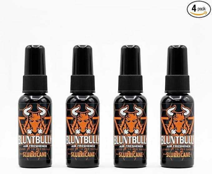 Blunt Bully Air Freshener (Slurricane) (4 Pack) Premium Oil Based Air Freshener Spray. Long-Lasting Room Bathroom Office &amp Car Scent | Eliminates Odors from Smoke Pets &amp More