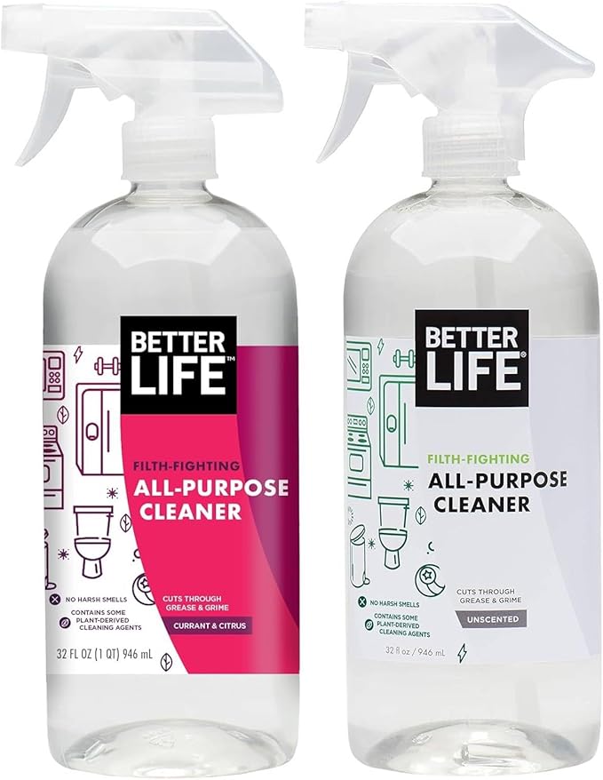 Better Life 32 Oz All Purpose Cleaner 2 Scents- Unscented + Currant &amp Citrus