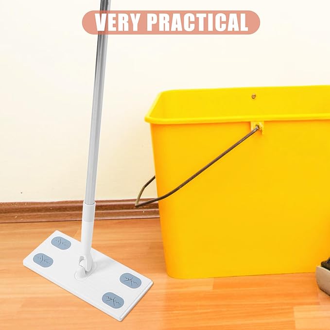 Electrostatic Dust Mop with Extendable Handle Flat Floor Cleaning Mop for Hardwood and Tile Detachable Dust Cloth for Household Dusting and Easy Floor Maintenance