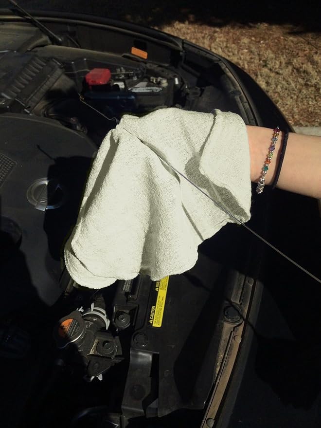 Avalon Towels Cotton Shop Rags – (Pack of 150) Size 12x14 Inches Cleaning Rags – Absorbent Shop Towels and Multipurpose Cleaning Towels for Automobiles Industries Garage and Homes (Natural)