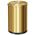 Stainless Steel Gold Trash can with Flipping Lid 2.4gallon Fingerprint-Proof Garbage cans Wastebasket Bin for Kitchen bothroom Living Room (Gold)
