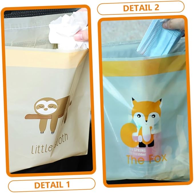 Healifty 60pcs Car Trash Bags Stick Disposable Plastic Bags for Vomit and Garbage Portable and Compact Design for Travel Use