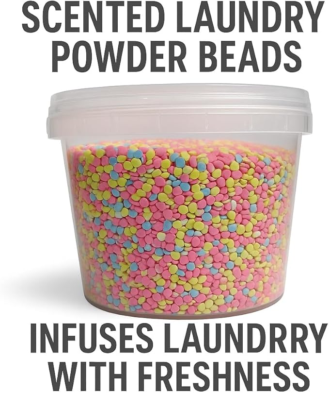 Scented Laundry Powder Beads 6 Pounds Long-Lasting Fragrance Booster and Washloads Multi-Color Heart Shaped Beads