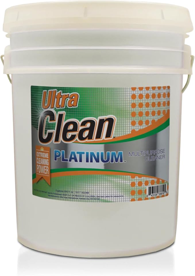 Ultra Clean Platinum Multipurpose Cleaner Non-Abrasive and Bleach-Free for Kitchen Counters Bathroom Floors and Garage Spaces Citrus 5 Gallons