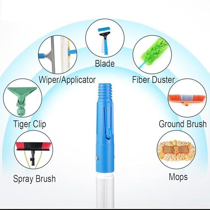 Window Cleaner Tool Solar Panel Cleaning Brush and Pole Adjustable 360° Rotatable Water Supply Brush Head for Photovoltaic Cleaner Glass Cleaning Brush Solar Panel Cleaning.