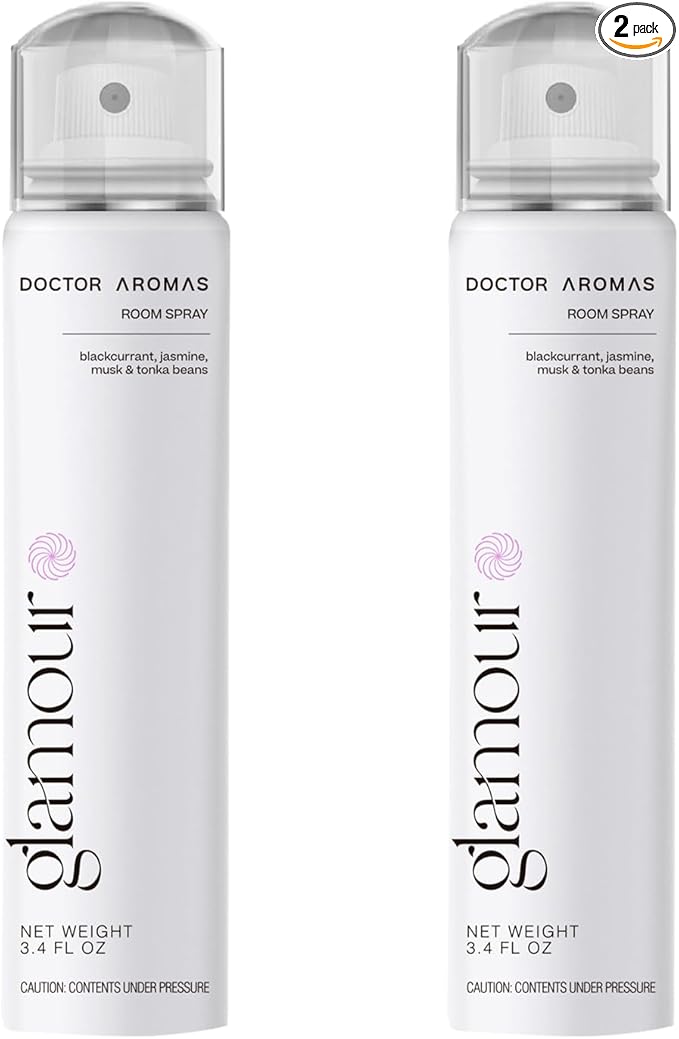Doctor Aromas Premium Air &amp Room Spray – Jasmine &amp Musk Long-Lasting Fragrance for Home Bedroom or Bathroom – Powered by Everspray Tech (Pack of 2 Glamour)