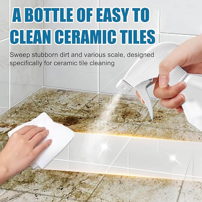 Tile Grout Cleaner Sprayer Jue Fish Tiles Cleane Floor Tile Descaling and Cleaning Artifact for Tile Grout Sink Toilet Seats Bathtubs (2Pcs)