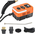 Handheld Steam Cleaner 1600w High-Pressure and High-Temperature Steam 3 Adjustable Speeds for Multi-Functional Cleaning 1200ml Large-Capacity Water Tank (Orange)