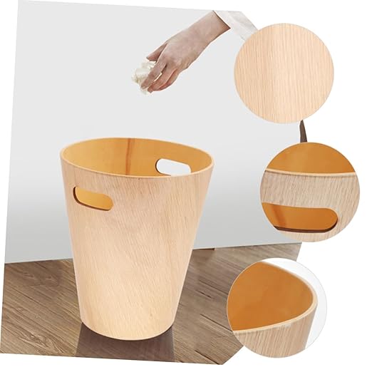 Happyyami Trash Can for Office and Home Stylish Desk Wastebasket Capacity Garbage Bin for Makeup Tables Vanities and More Easy to Clean and Design