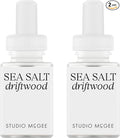 Pura x Studio McGee Smart Home Air Diffuser - Smart Air Diffuser - Up to 120-Hours of Luxury Fragrance per Refill - Spring &amp Summer Fragrance - 2 Pack Sea Salt Driftwood