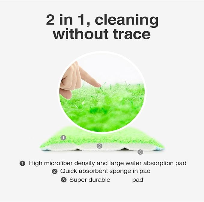Washable Spray Mop with Reusable Bottle 360° Rotating Microfiber Floor Mop with 10.1oz Spray Bottle and 3 Extra Pads for Hardwood Laminate Tile Vinyl Floors Plastic Steel Blue
