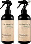 Air Essentials 12 oz Air Freshener &amp Odor Eliminator Spray - Neutralize Odors from Smoke Pets Food &amp Garbage in Homes Offices &amp Cars - Made with Clean Essential Oils (Eucalyptus Mint 2