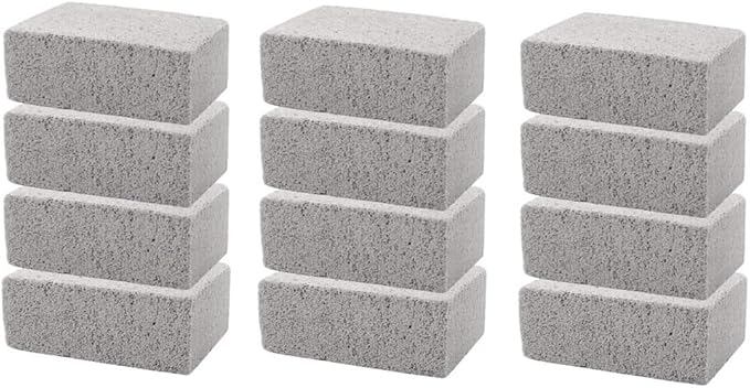 12PCS BBQ Grill Cleaning Brush Brick Block Barbecue Cleaning Stone Pumice Brick for Barbecue Rack BBQ Tools
