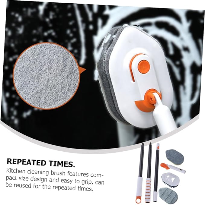 PartyKindom 2sets Bathroom Cleaner Grout Brush Tile Tub Window Cleaning Scrubber Floor Scrubber